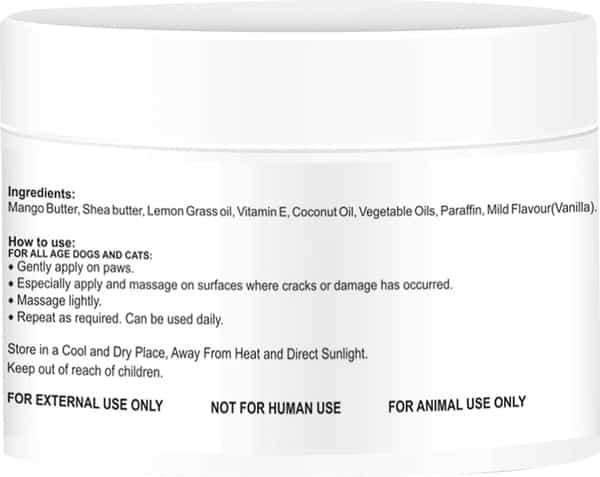 Petvit Paw Butter With Mango & Shea Butter & Lemon Grass Oil Vitamin E For All Breed Dog & Cat50gm