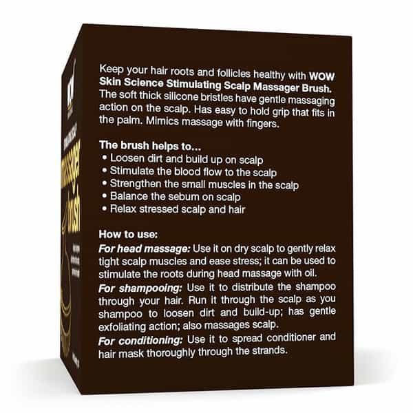 Wow Skin Science Stimulating Scalp Shampoo Brush For Natural Hair Care - All Hair Types (Unisex)