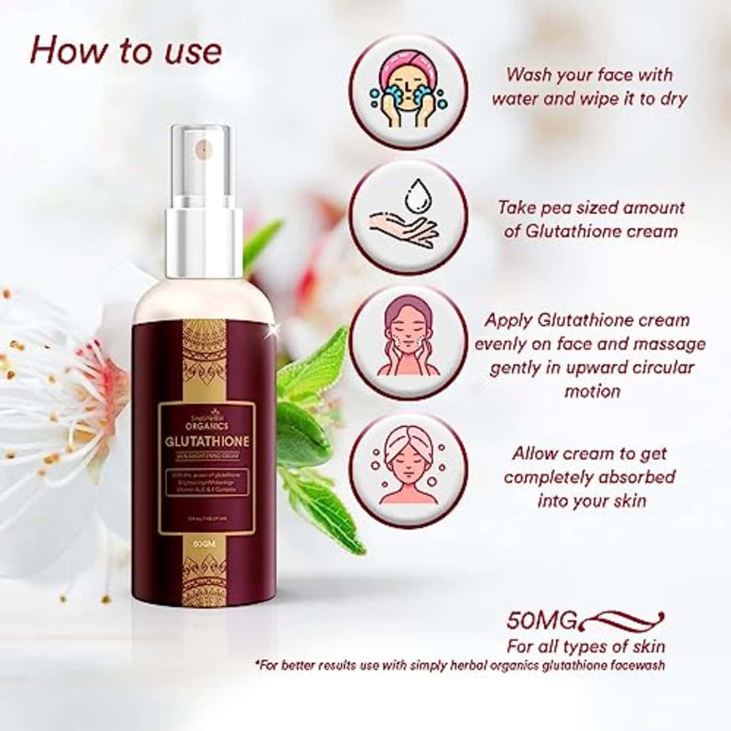 Buy SIMPLY HERBAL ORGANICS GLUTATHIONE CREAM 50 G Online & Get Upto 60% OFF  at PharmEasy