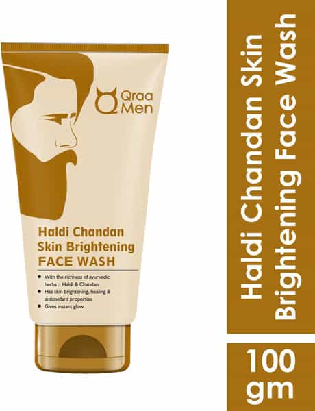 Qraa Men Haldi Chandan Skin Brightening/Lightening Face Wash For Oil/Acne/Pimple Control - 100 G