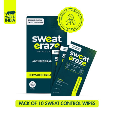 Sweat Eraze - Antiperspirant Wipes - Pack Of 10