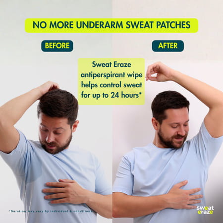 Sweat Eraze - Antiperspirant Wipes - Pack Of 10