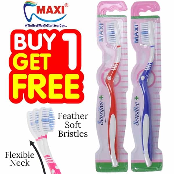 Maxi Sensitive Plus Toothbrush (Buy 1 Get 1 Free)
