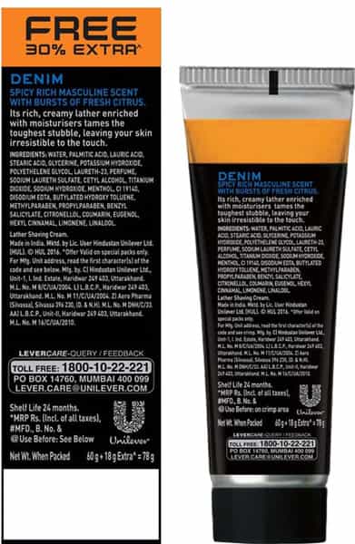Axe Signature Denim Lather Shaving Cream Tube Of 78 G