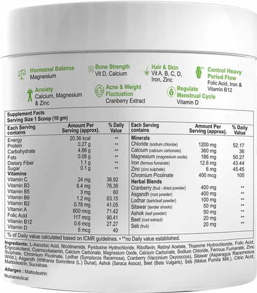Sheneed Plant-Based Pcos Hormonal Drink For Women With Beet Root Extract | Ashwagandha-300Gm