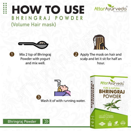 Attar Ayurveda Natural Bhringraj Powder For Hair Growth (100 Grams)