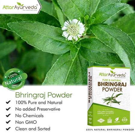 Attar Ayurveda Natural Bhringraj Powder For Hair Growth (100 Grams)