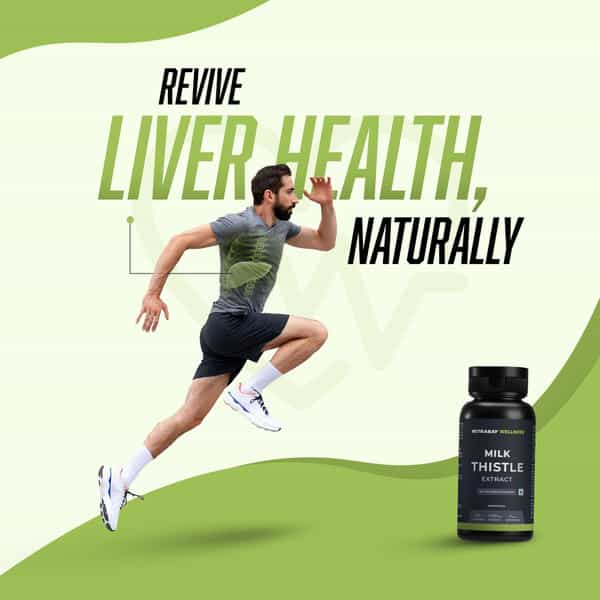 Nutrabay Wellness Milk Thistle Extract (80% Silymarin Marianum) 1000Mg 60 Veg Capsules