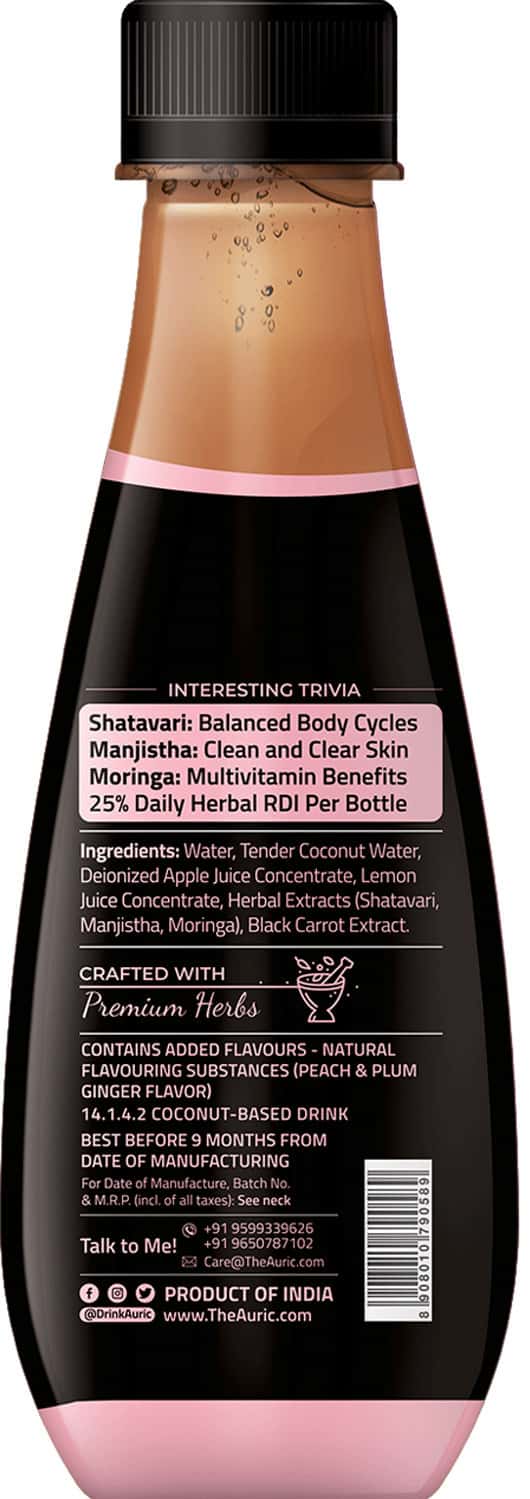 Buy AURIC WOMEM'S WELLNESS PLANT BASED HORMONE BALANCE FOR PCOS & PCOD HERBAL JUICE 250ML X24