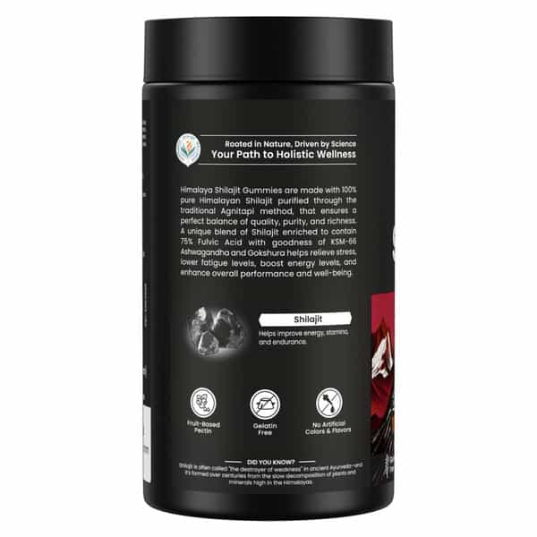 Himalaya Shilajit Gummies With Ksm-66 | Supports Energy, Stamina & Performance | Bottle 30 Unit