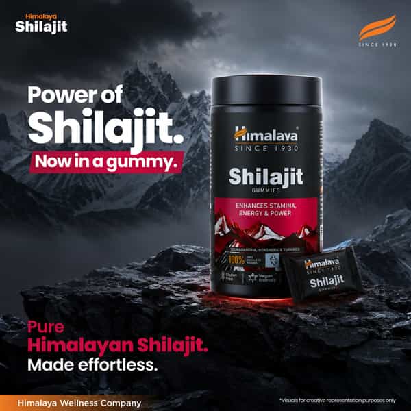 Himalaya Shilajit Gummies With Ksm-66 | Supports Energy, Stamina & Performance | Bottle 30 Unit