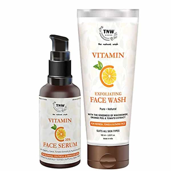 Tnw The Natural Wash Vitamin C Exfoliating Face Wash And Vitamin C Face Serum