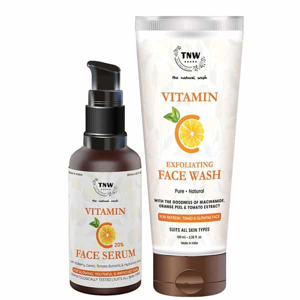 Tnw The Natural Wash Vitamin C Exfoliating Face Wash And Vitamin C Face Serum