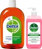 Dettol Antiseptic Disinfectant Liquid 1000 Ml With Dettol Clinical Strength Hand Sanitizer 500 Ml