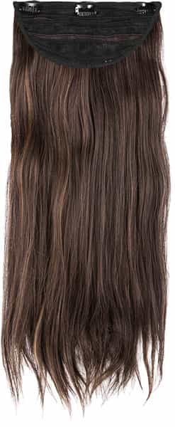 Streak Street Clip-In 24'' Crimped Mix-Brown Hair Extensions