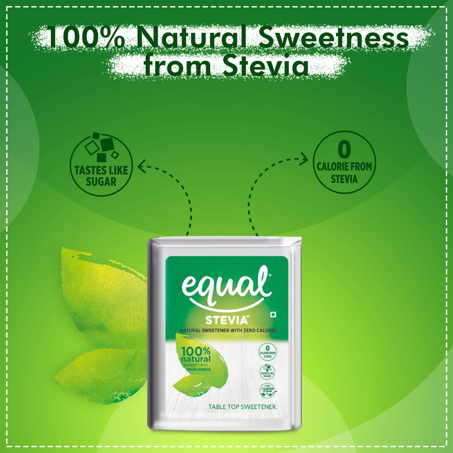 Buy EQUAL STEVIA NATURAL SWEETENER, SUGAR FREE, 100 TABLETS, PACK OF 5