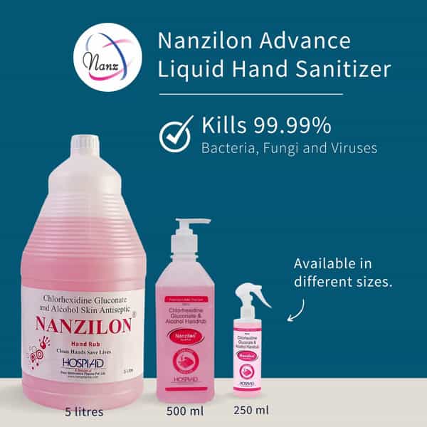 Nanzilon Hand Rub Advance Moisturizing Liquid Hand Sanitizer With 70% Alcohol | Kills 99.99% Germs