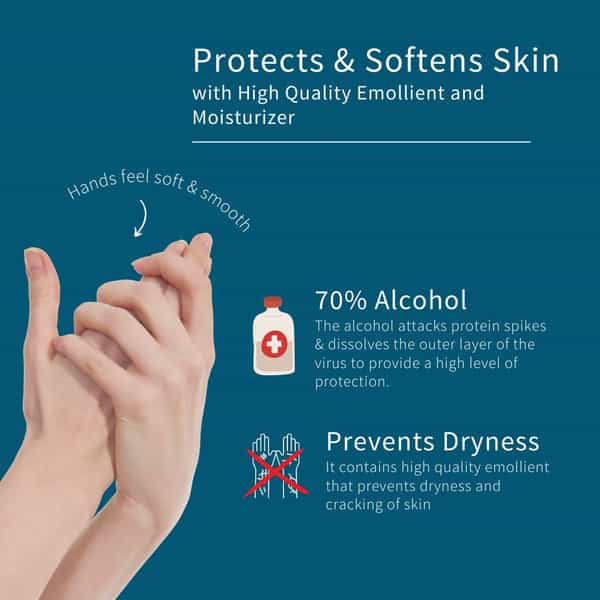 Nanzilon Hand Rub Advance Moisturizing Liquid Hand Sanitizer With 70% Alcohol | Kills 99.99% Germs
