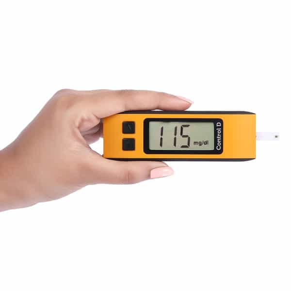Control D Orange Digital Glucose Blood Sugar Testing Monitor With 25 Strips