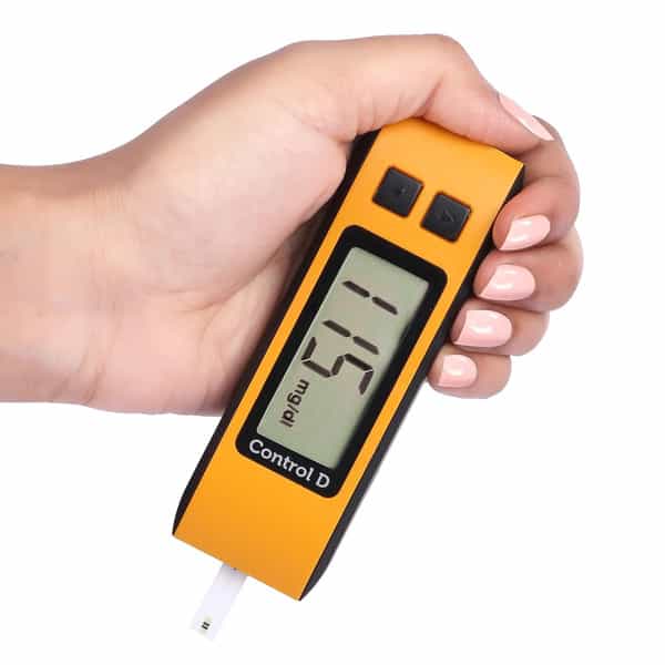 Control D Orange Digital Glucose Blood Sugar Testing Monitor With 25 Strips