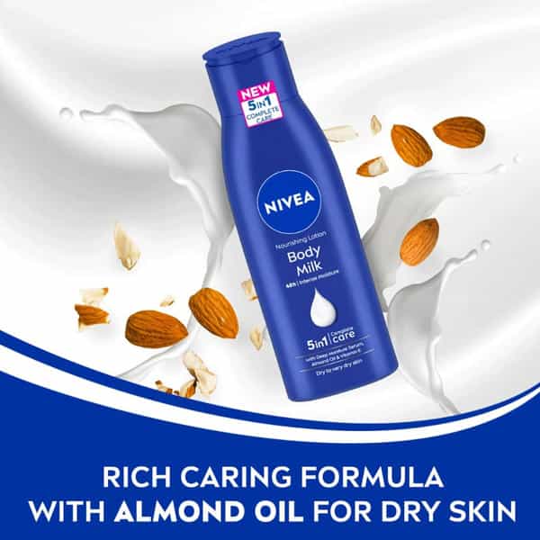 Nivea Nourishing Body Milk Lotion 5 In 1 Complete Care - Bottle Of 75Ml