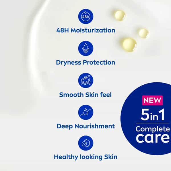 Nivea Nourishing Body Milk Lotion 5 In 1 Complete Care - Bottle Of 75Ml