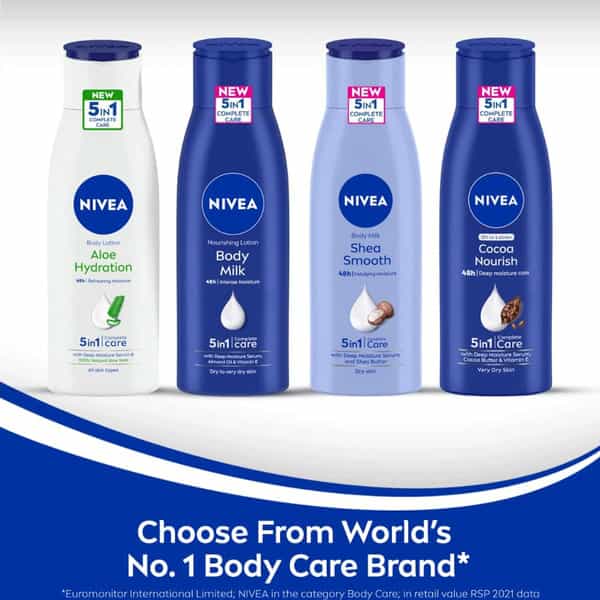 Nivea Nourishing Body Milk Lotion 5 In 1 Complete Care - Bottle Of 75Ml