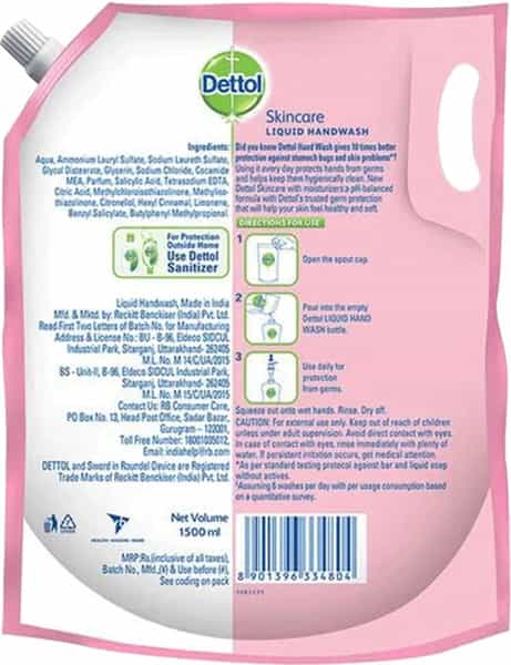 Dettol Skincare Hand Wash 1.5 L