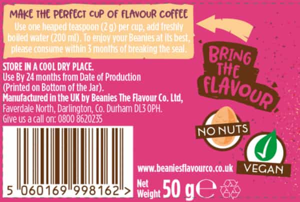 Beanies Flavoured Instant Coffee - Toasted Marshmallow 50G