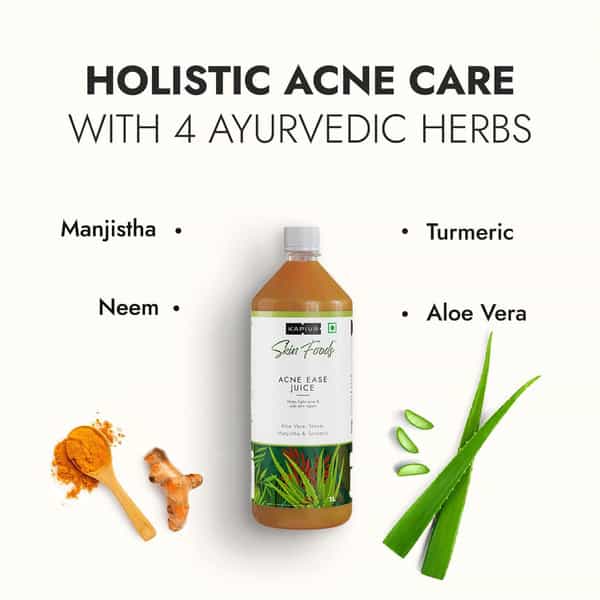 Kapiva Acne Ease Juice 1L - Ayurvedic Juice For Acne Control | 4 Ayurvedic Herbs