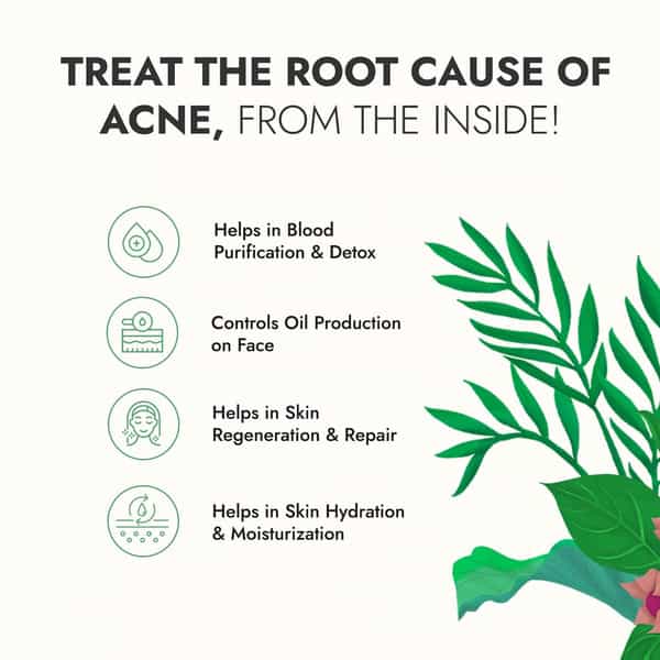 Kapiva Acne Ease Juice 1L - Ayurvedic Juice For Acne Control | 4 Ayurvedic Herbs