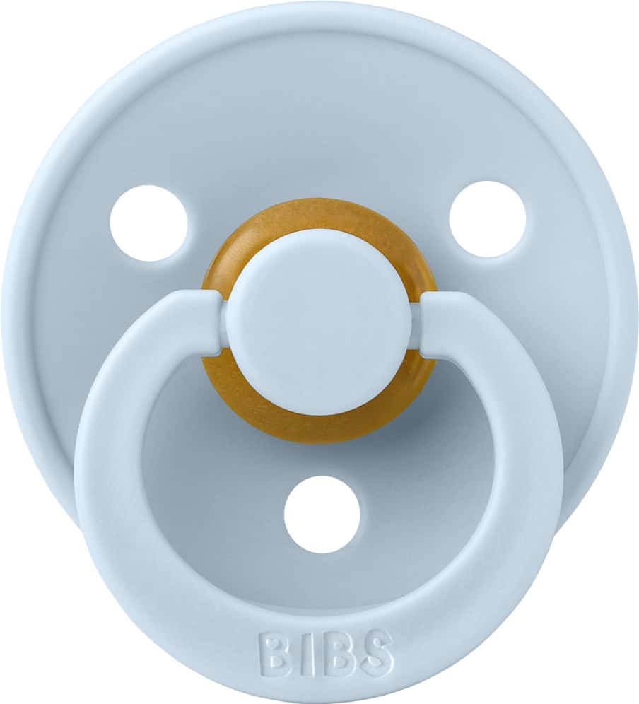 Bibs Pacifier Colour Latex Round Size 1 | Pack 1 Baby Blue - 0+M