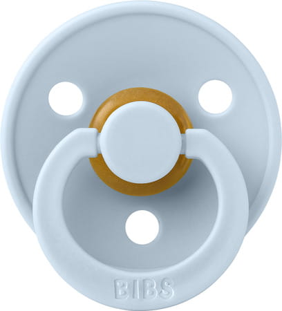 Bibs Pacifier Colour Latex Round Size 1 | Pack 1 Baby Blue - 0+M