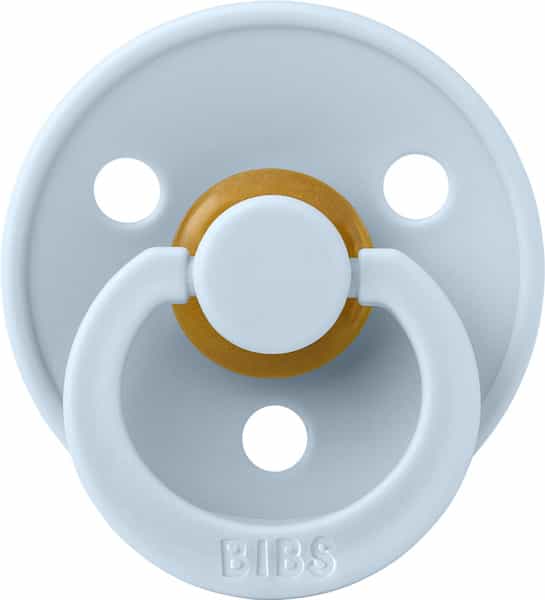 Bibs Pacifier Colour Latex Round Size 1 | Pack 1 Baby Blue - 0+M
