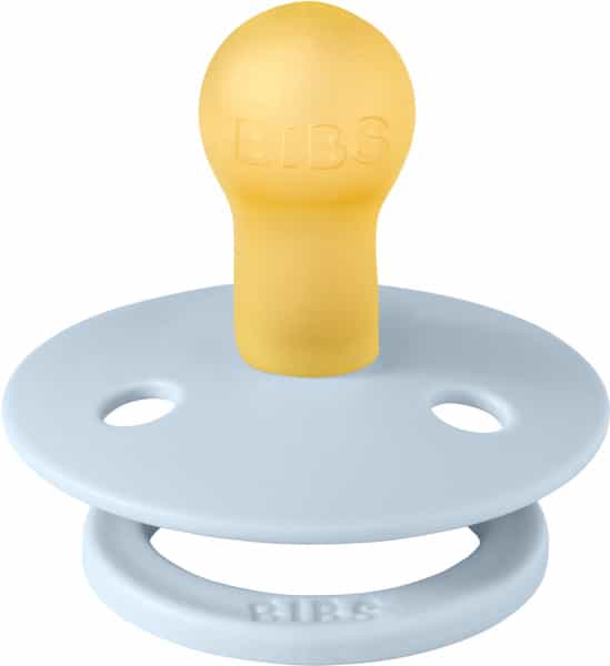 Bibs Pacifier Colour Latex Round Size 1 | Pack 1 Baby Blue - 0+M