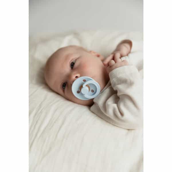 Bibs Pacifier Colour Latex Round Size 1 | Pack 1 Baby Blue - 0+M