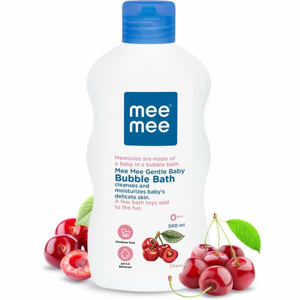Meemee Gentle Baby Bubble Bath With Cherry Extracts | Dermatological Tested (500 Ml)