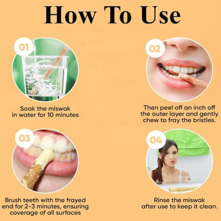 Arka Pure Life Natural Miswak Toothbrush Sticks ( Pack Of 3)