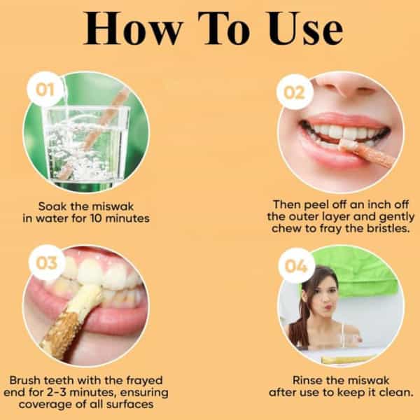 Arka Pure Life Natural Miswak Toothbrush Sticks ( Pack Of 3)