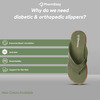 Pharmeasy Women's Diabetic & Orthopedic Slippers -Olive Green - Size Uk 7