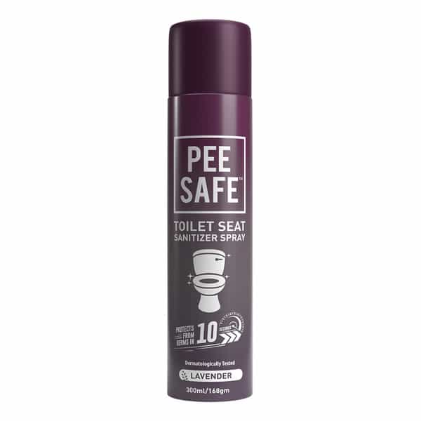 Pee Safe Toilet Seat Sanitizer Spray (300Ml) - Lavendar | Reduces The Risk Of Uti & Other Infections
