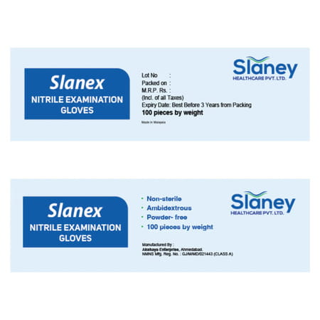 Slanex Nitrile Examination Gloves - S