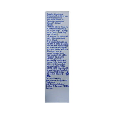 Otrivin Paediatric Oxy Fast Relief From Blocked Nose Nasal Drops 10 Ml