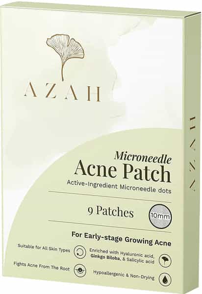 Azah Microneedle Acne Patch For Quick Acne | Scarring | & Blemish Treatment|9 Patches (10 Ml)