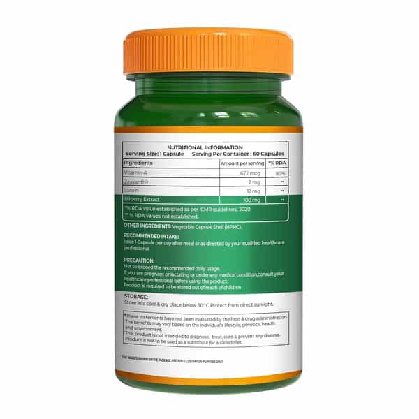 Pure Nutrition Eye Care+ 60 Veg Capsules With Lutein