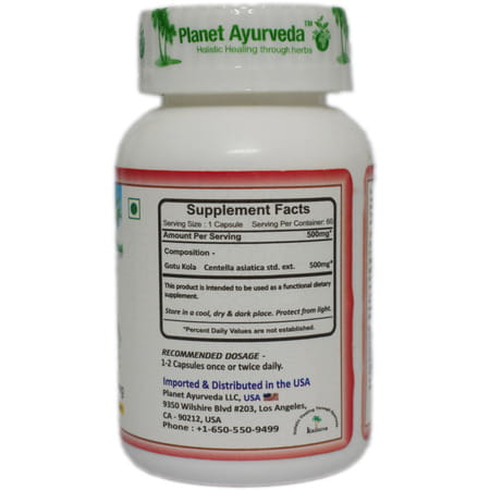 Planet Ayurveda Gotu Kola - 60 Capsules
