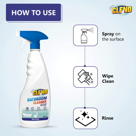 Cleno Bathroom Cleaner Spray Cleans Bathroom Floor Stain Eco-Friendly - 450ml