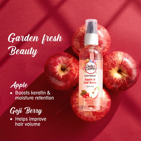 Buds & Berries Frizz Control Hair Serum With Apple And Goji Berry | Frizz Free Hair (100 Ml)