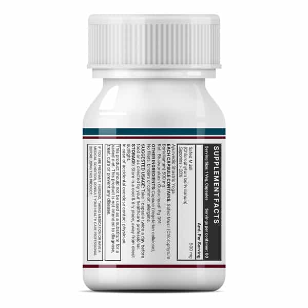Inlife Safed Musli Extract 500Mg (60 Vegetarian Capsules)