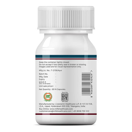 Inlife Safed Musli Extract 500Mg (60 Vegetarian Capsules)